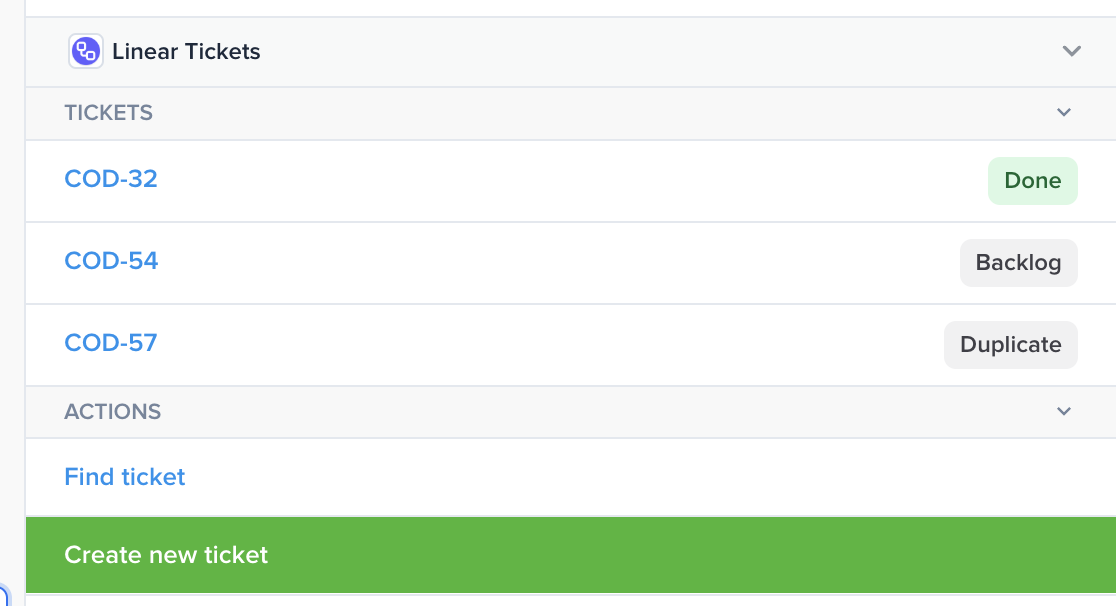 Create New Ticket Button